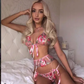 Floral Embroidery Lace Lingerie Sets Sexy Lingerie Erotic Femme 3 PCS