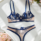 Floral Embroidered 2 Piece Underwire Bra