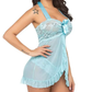 Royal Blue Lace Sheer Babydoll