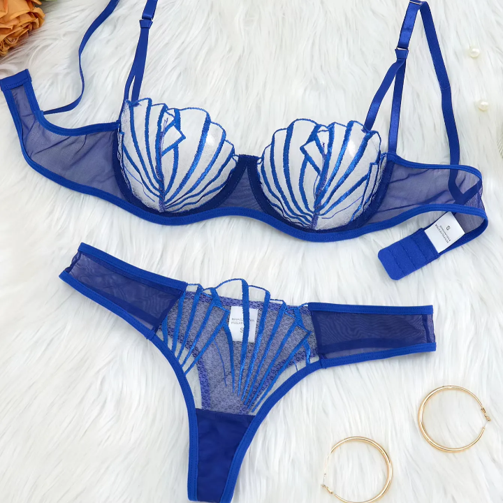 Transparent Net Lingerie Set