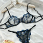 Women Fancy Floral Sexy Transparent Romantic 2-Piece Intimate Wear