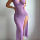 Ethereal Blue Butterfly Sheer Mesh Lingerie Nighty 2 Pieces