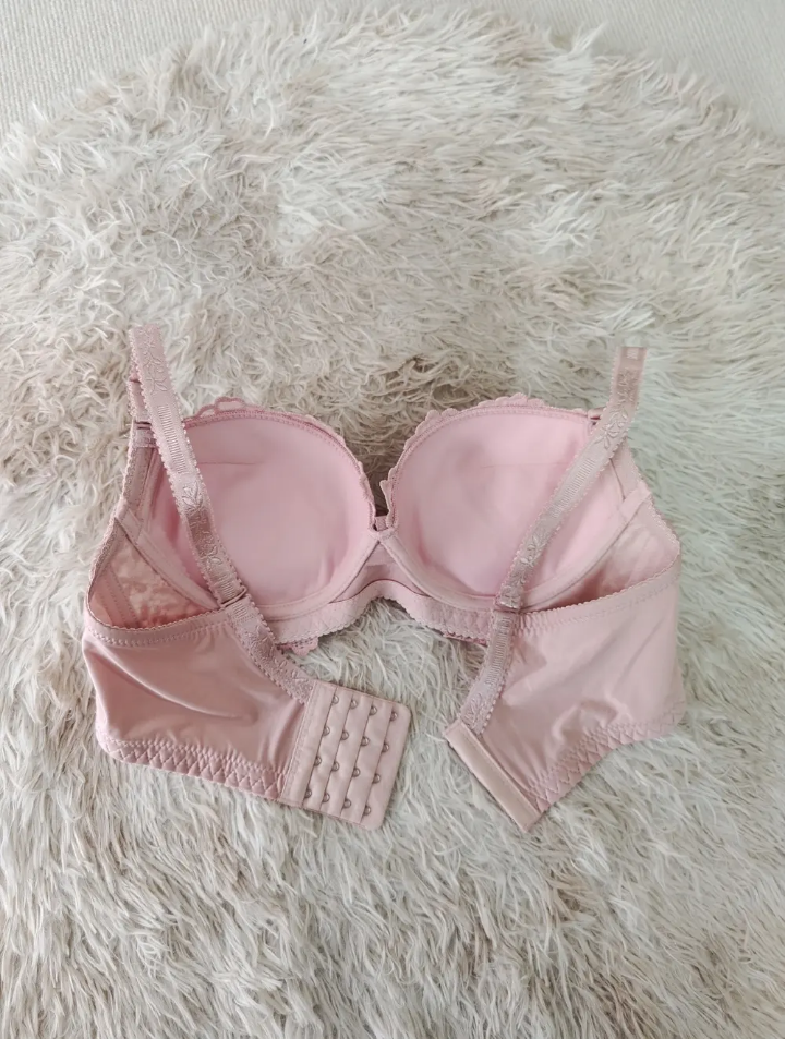 Wireless Embroidery Push up Bra with pantie Set