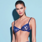 Elegant Lace Silk Splicing Hot Selling Women Sexy Lingerie With Flower Decoration