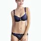 Sexy Lace Unlined Bra Set Woman Embroidered Mesh Underwire Lingerie Set
