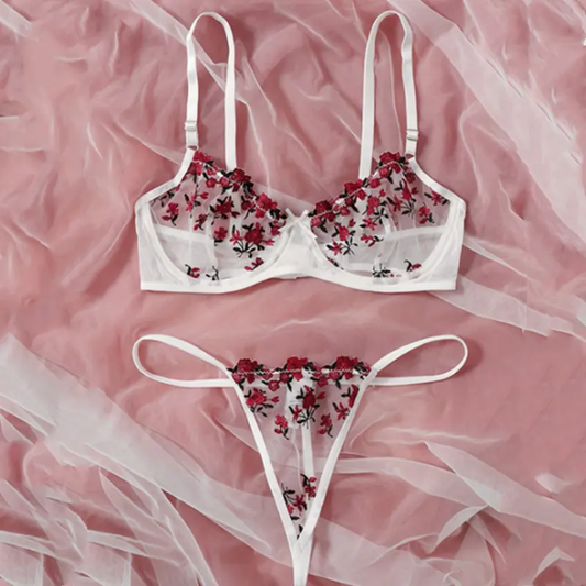 Transparent Romantic 2-Piece Intimate Wear
