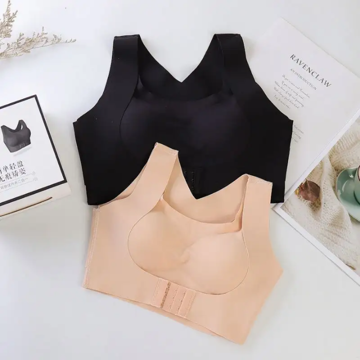Push up Posture Corrector Wireless Bra Breathable Plus Size Women Bra