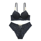 Rhinestone Lace Ladies Sexy Bra Underwear Set