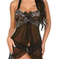 Royal Blue Lace Sheer Babydoll