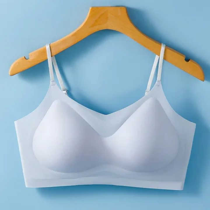 Summer Ultra Thin Ice Silk Breathable No Steel Ring Seamless Bra For Women