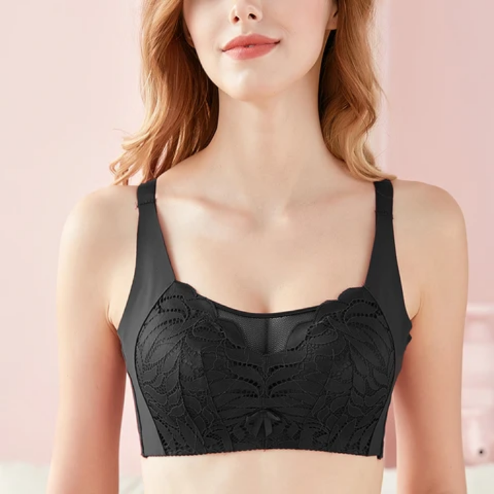 Sexy Mesh Bra Full Coverage Bra No Wire Push up Bras for Women Plus Size