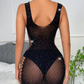 Erotic Bodystocking Lingerie Sexy Fishnet Knitted Clothes Hot Drill Glittering Thin Seamless Sleepwear One Fits All
