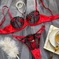 Women Lingerie Valentine's Day Sexy Mesh Embroidery Perspective Sexy Underwear for Women