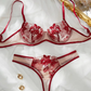 Floral Embroidered 2 Piece Underwire Bra