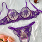 Enchanted Curve – Steel Ring Embroidered Lingerie Set