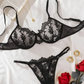 New Multi-color Sweet Sexy Embroidery See-Through Mesh Lace Gathered Erotic Lingerie Female