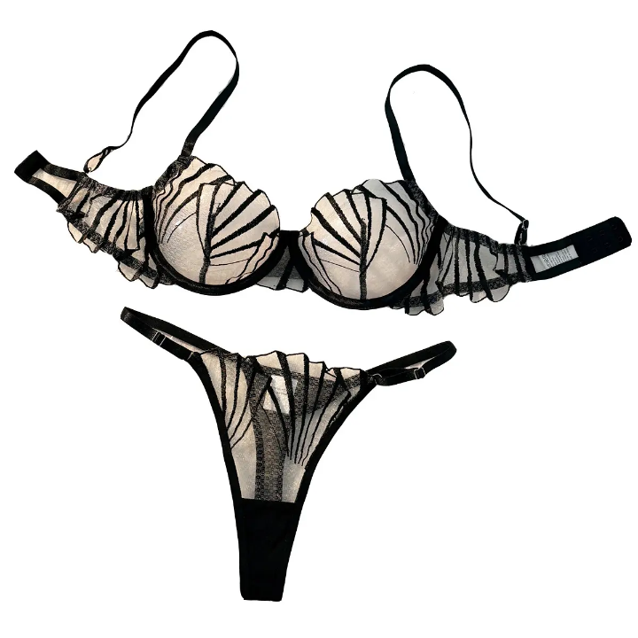 Transparent Net Lingerie Set