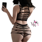 Lace Openwork Two-Piece Set Pants Women's Underwear Festival Outfit Net Stockings High Waist Design Comfortable Stripper Outfits