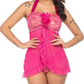 Royal Blue Lace Sheer Babydoll