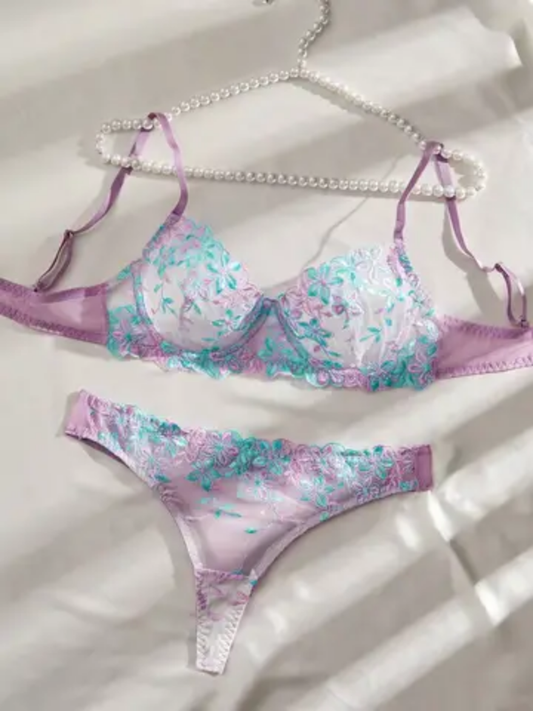 Women's Corset Bra Set Sexy Nightwear Bodysuits With Lace Decoration Bra Set