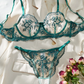 Enchanted Curve – Steel Ring Embroidered Lingerie Set