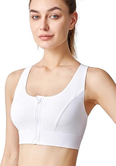 Sports Front Zipper Bra high Support
