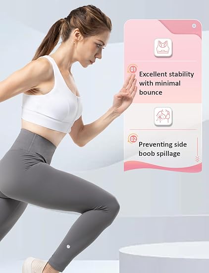 Sports Front Zipper Bra high Support