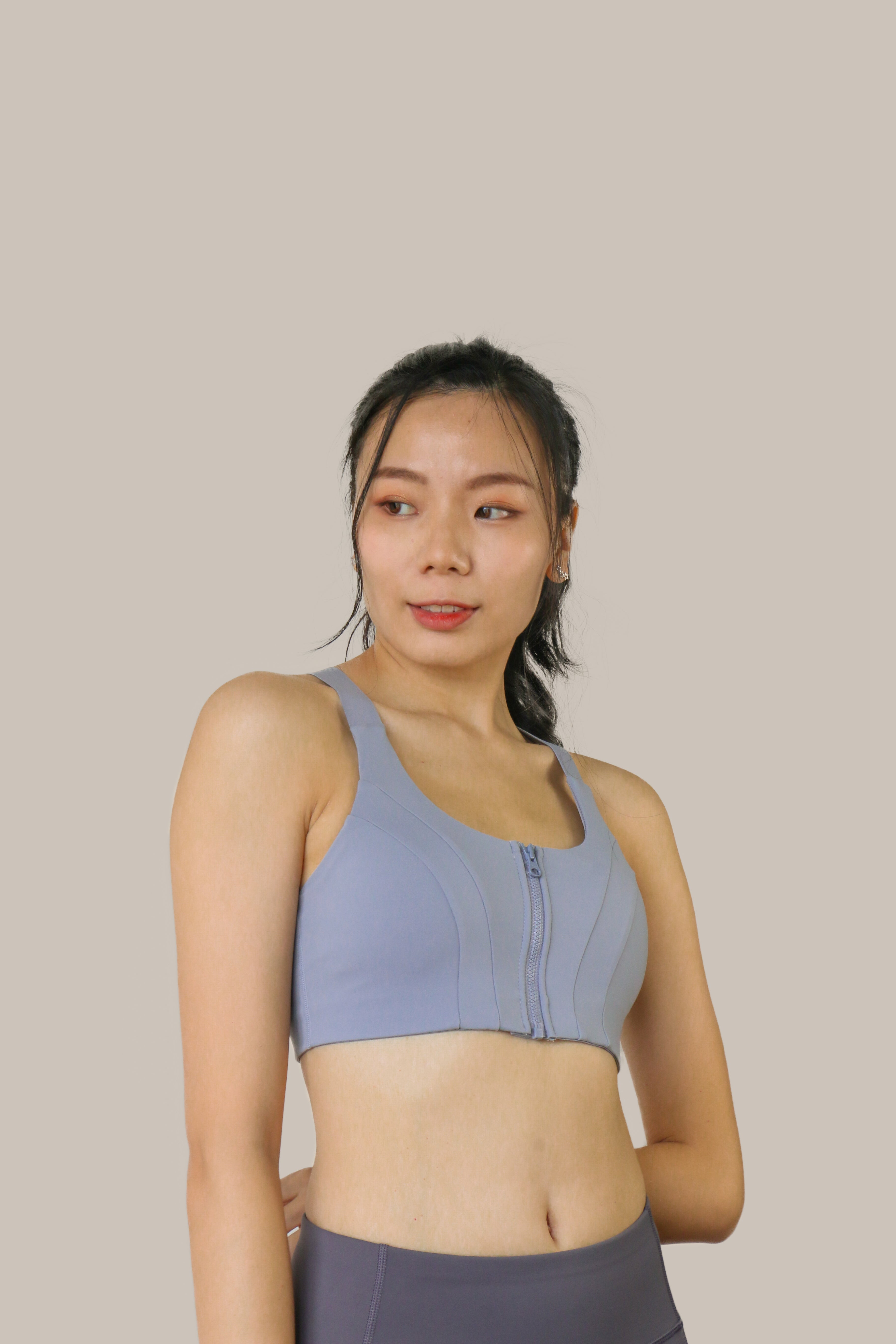 Sports Front Zipper Bra high Support