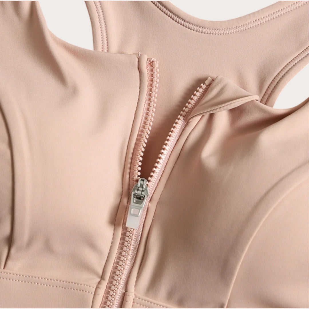 Sports Front Zipper Bra high Support