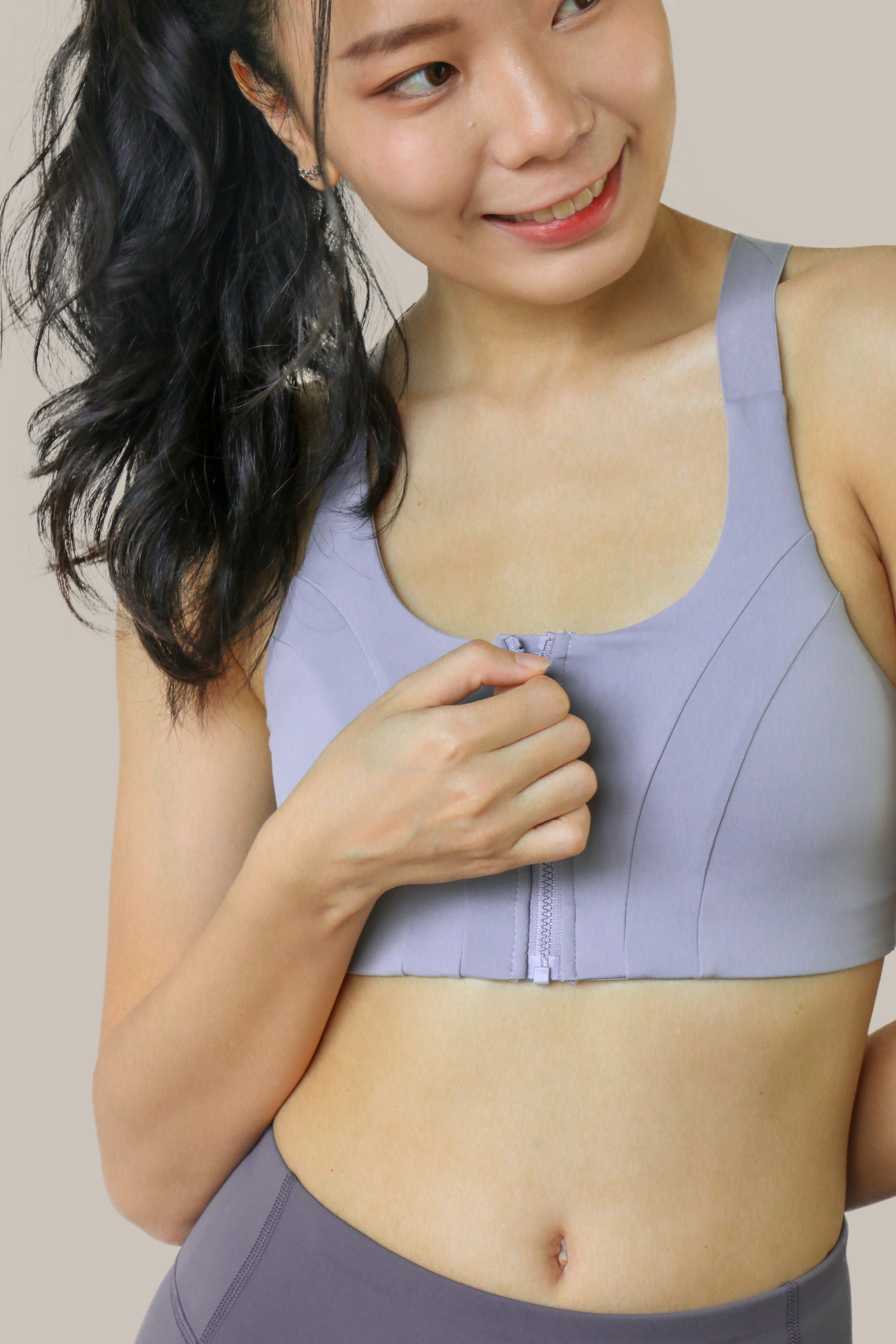 Sports Front Zipper Bra high Support