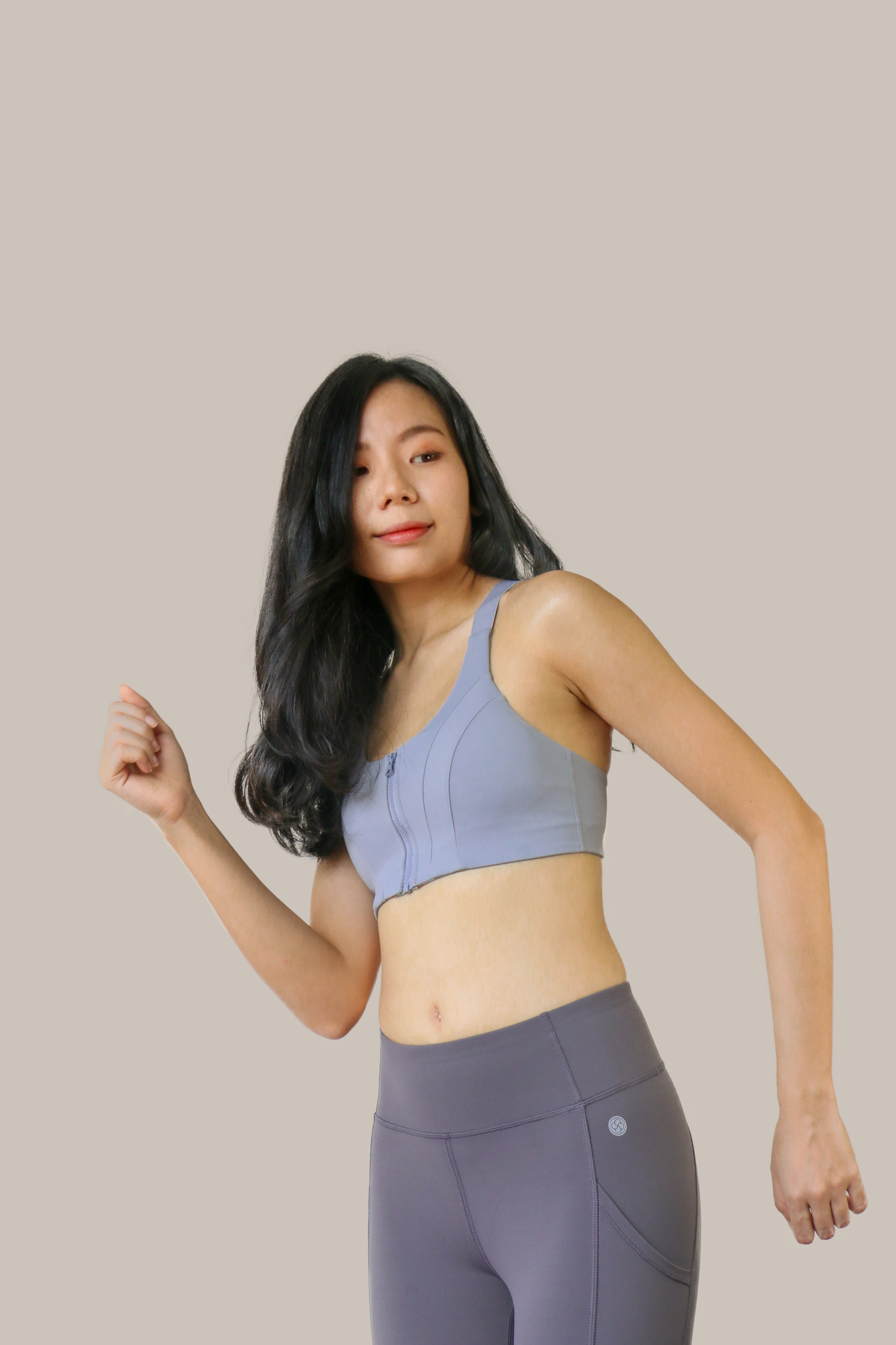 Sports Front Zipper Bra high Support